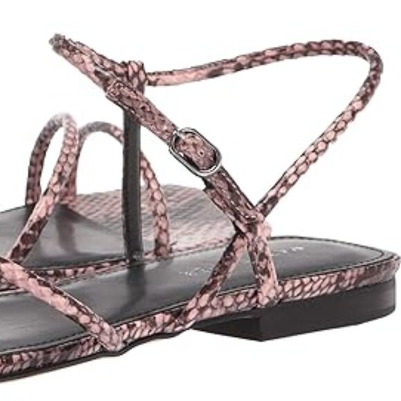 Marc Fisher Women's Mikal Flat Sandal Pink Black Size 8.5M - Picture 8 of 9